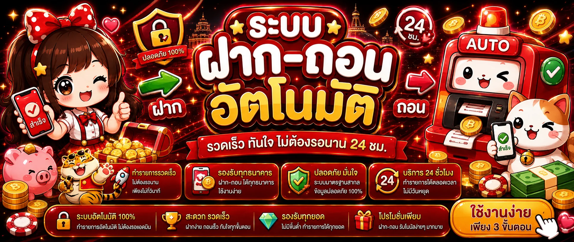 ระบบฝากถอนอัตโนมัติสำหรับสมาชิก SEXYGAME488